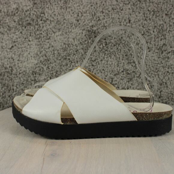 Blowfish Malibu Sandals Slip On Casual Womens 8 White Vegan Leather - Picture 6 of 10